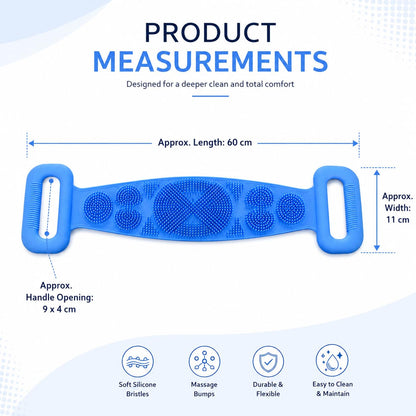 SilkScrub Silicone Body Brush – Gentle Shower & Exfoliating Scrubber