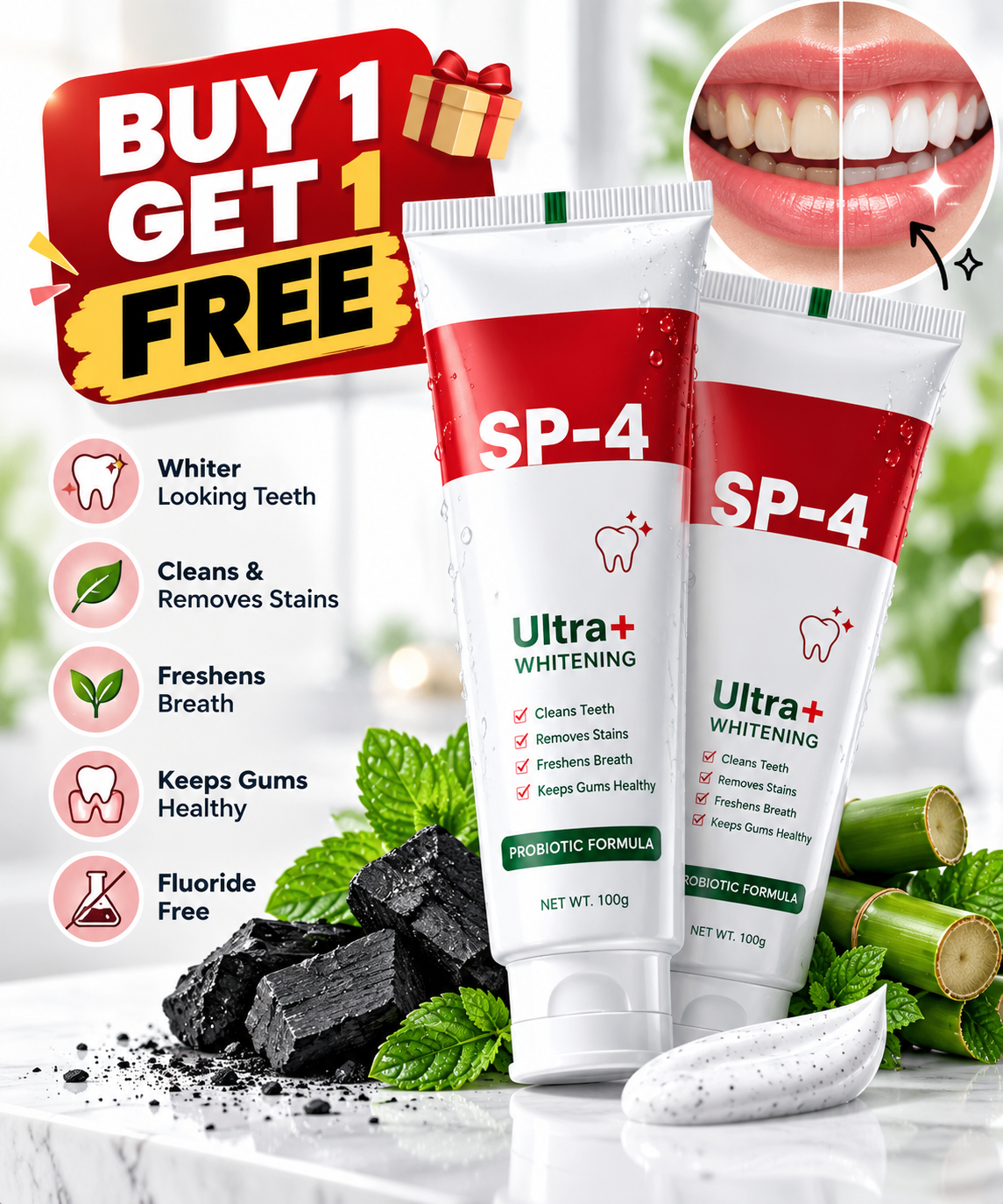 SP-4 Probiotic Whitening Toothpaste