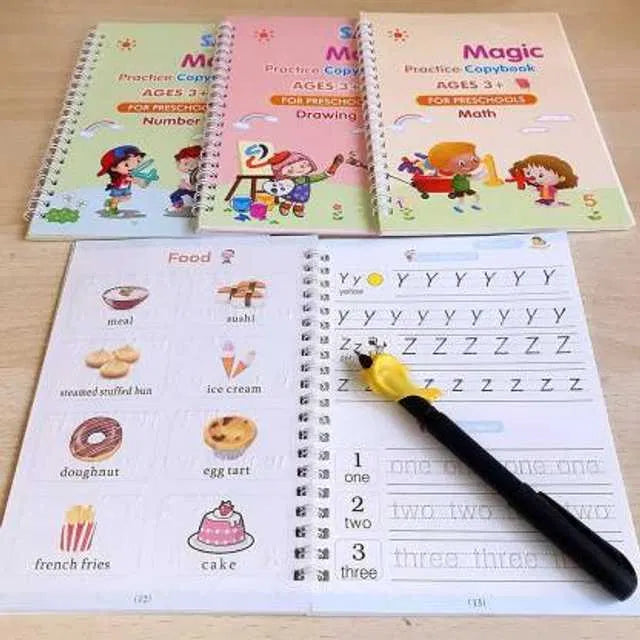 LittleLearners™ Magic Practice Copybooks(4 Book + 10 Refill)