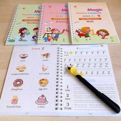 LittleLearners™ Magic Practice Copybooks(4 Book + 10 Refill)